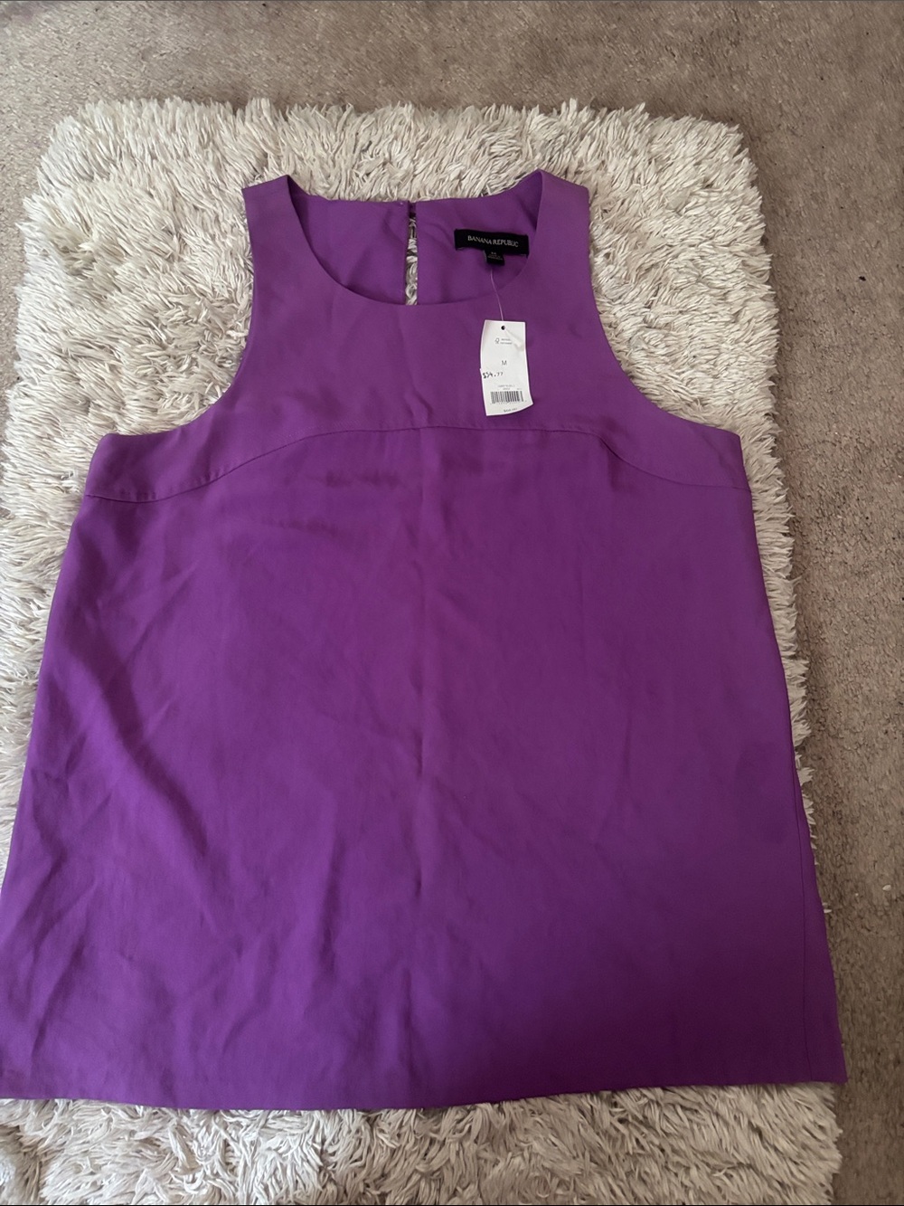 NWT Banana Republic Violet Sleeveless Shell Tank size medium